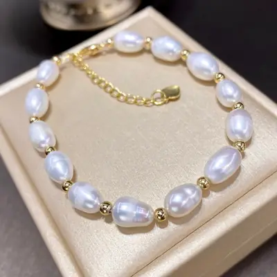 Natural Freshwater Pearl Jade Rabbit Bracelet