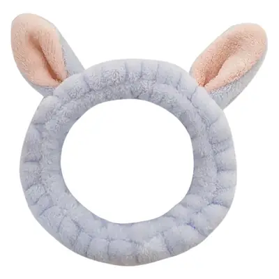 Pink Rabbit Ear Headband for Women Face Wash & Beauty