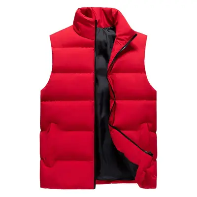 Men's Black Sleeveless Puffer Vest Winter