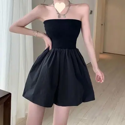 Black Waist Slimming Skirt Culottes for Women Summer 2025