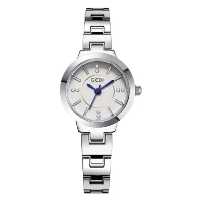 Women's Silver Quartz Watch with Alloy Bracelet