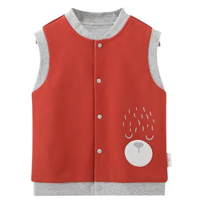 Red Sleeveless Baby Vest for Newborns & Toddlers