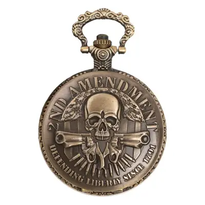 Double Gun Ghost Retro Flip Necklace Large Pocket Watch Europe USA