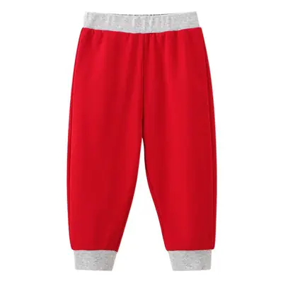 Baby Embroidered Sports Pants Red Blue Black