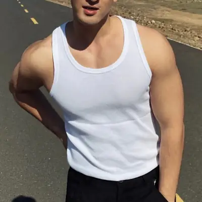 Men's Threaded Slim Fit Summer Sports Vest
