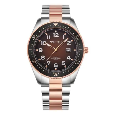 Men's Swiss Quartz Watch with Luminous Dial & Calendar
