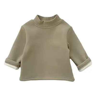 Children's Fleece Lined Base Shirt Pink Long Sleeve