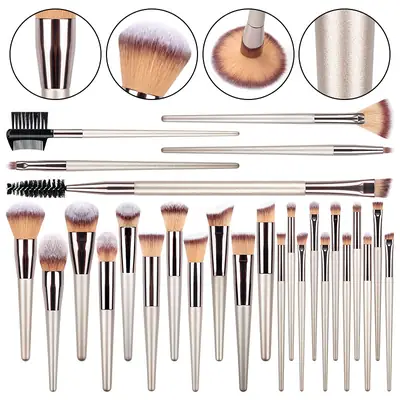 Wholesale Champagne Gold Makeup Brush Set for Beauty