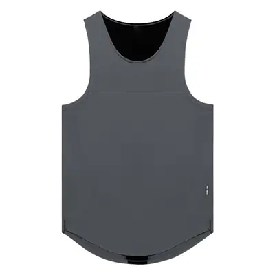 Men's Black Sleeveless Fitness Vest High Elastic Mesh