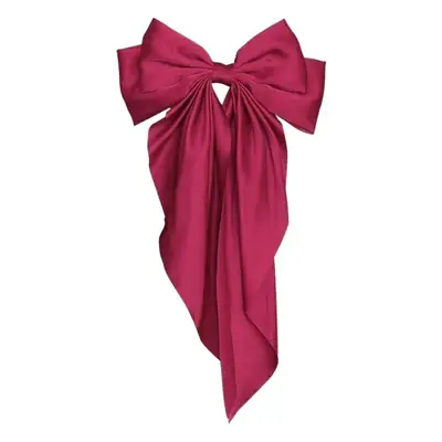 South Korea New Big Maroon Hair Bow Clip Back Headfix