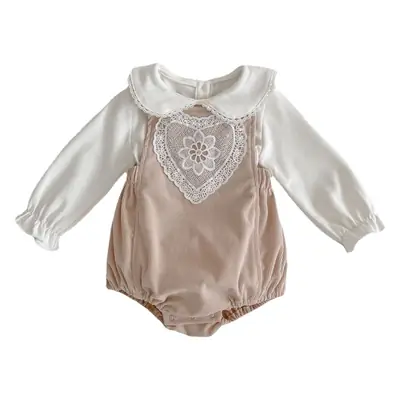 Baby Girl Heart Embroidered 2-Piece Set