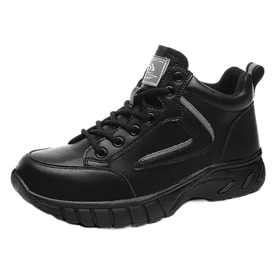 Women Black Fleece Lined Thick Sneakers