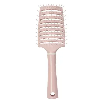 Pink Curved Hair Brush for Women Men Curly Hair