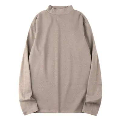 Men Women Velvet Long Sleeve Shirt Grey