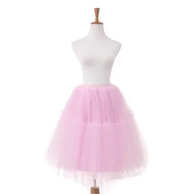 Yellow Tulle Pleated Skirt for Girls Spring Summer