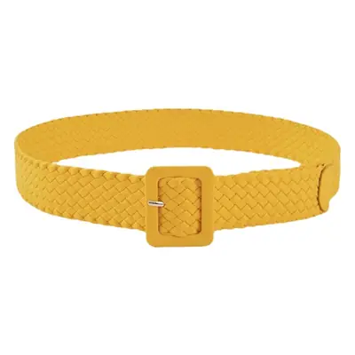 Japanese Pastoral Woven Wide Belt Candy Color Buckle