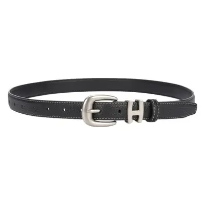Black Vintage Pin Buckle Genuine Leather Belt for Women