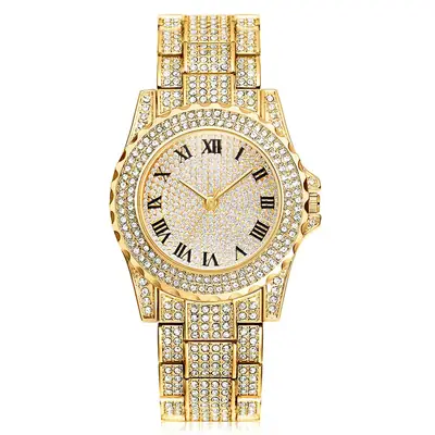 Gypsophila Roman Watch for Women Full Diamond Steel Band
