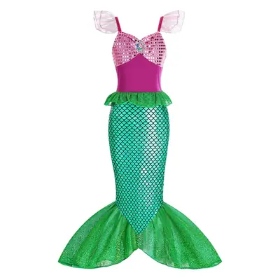 Ariel Little Mermaid Dress Gold Mermaid Skirt Stage Costume
