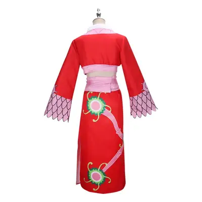 One Piece Female Emperor Red Cheongsam Suit Cosplay Clothing