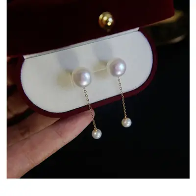 Pearl Tassel Earrings for Women Warm Winter