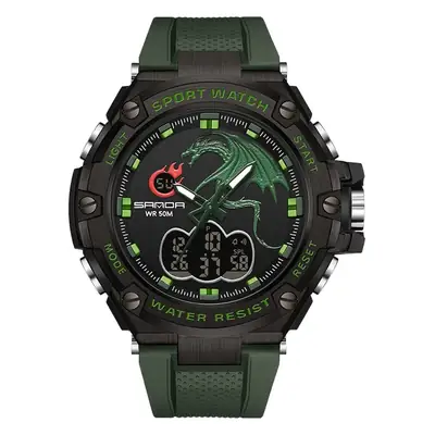 Sanda Black Cross-Border Electronic Watch Waterproof Men's Watch