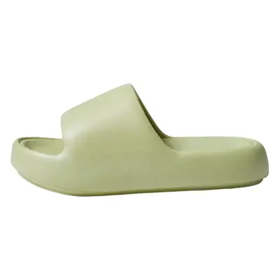 Women's White Casual Slippers with Thick Sole