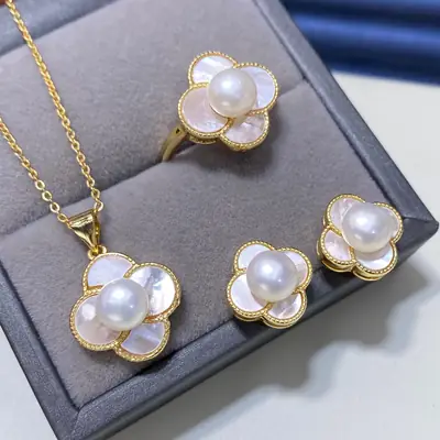 2025 Freshwater Pearl 3Pc Set Gold Plated