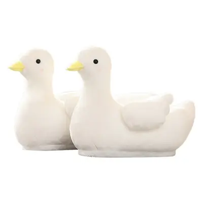 Big White Goose Plush Winter Furry Shoes for Women