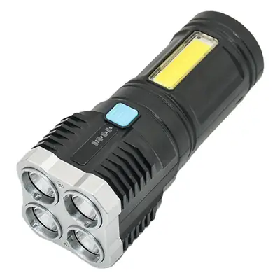 4-Lamp LED COB Flashlight USB Rechargeable Outdoor Portable