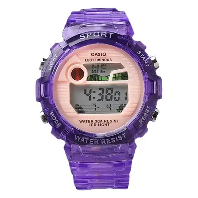 Purple Digital Watch for Men Women Multi-Function Sport Wear