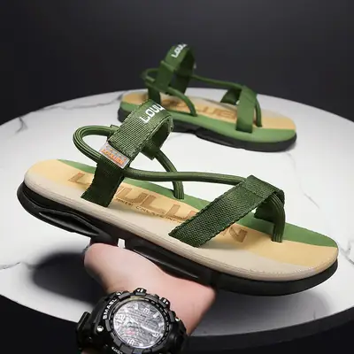 2022 Summer New Slippers Men's Korean Style Fashionable Beach Sandals and Slippers Outer Wear Non-slip Men's Flip-flops Sandals