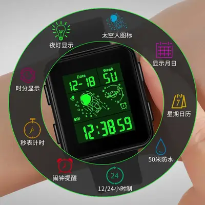 Astronaut Waterproof LED Digital Watch for Men Women