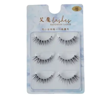 5D False Eyelashes 3 Pairs Monofilament Multi-Level