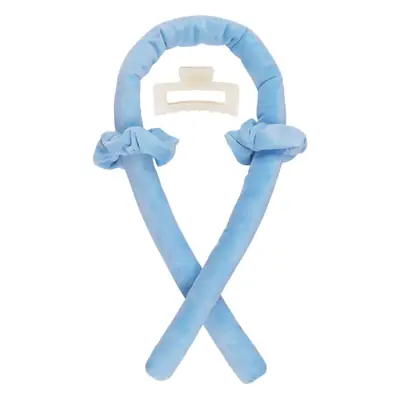 Blue Crystal Lazy Curling Iron for Hair Ring & Velvet Net