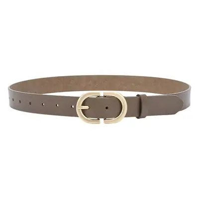 Women's Cowhide Belt Classic Buckle Brown