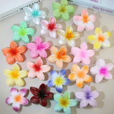 New Flower Hair Clips for Women Retro Colorful