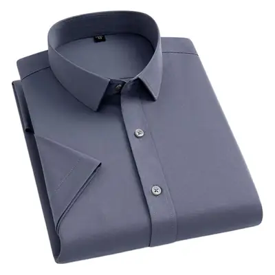 Men's Blue Four-Way Stretch Shirt Spring Business Casual