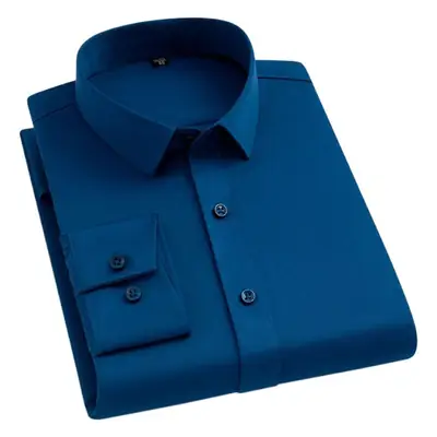 Men's Black Stretch Wrinkle-Free Business Shirt