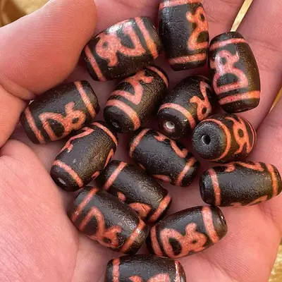 Xizang Tianzhu Natural Agate 15x22mm Antique Orange beads