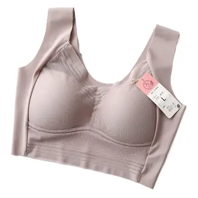 Wire-Free Push-Up Vest Bra for 105kg Women