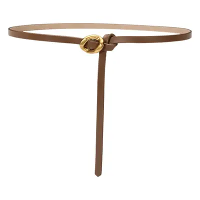 Korean Style Leather Belt Women Brown Small