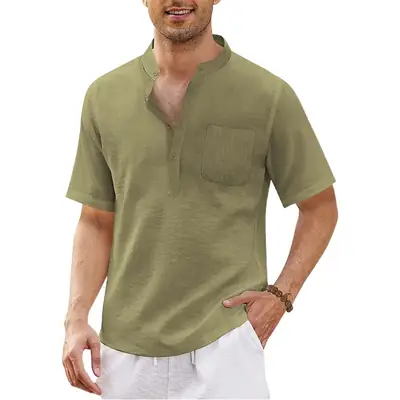 Men's Grey Hippie Pocket Short Sleeve T-Shirt