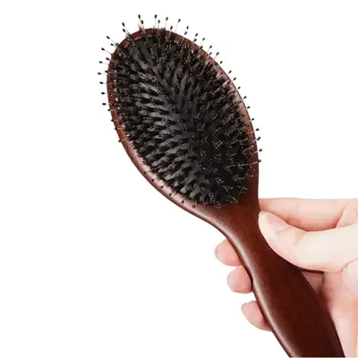 Women's Wooden Hair Brush with Narrow Teeth