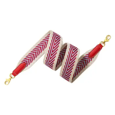 Cross-Body Webbing Bag with Gold Clasp for Women