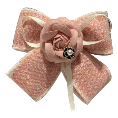 Pink Rose Hair Loop for Women's Back of Head