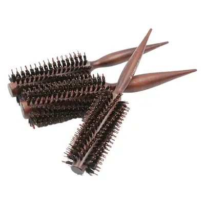 Wooden Rolling Hairbrush for Boys Custom Fluffy Top Hairbrush