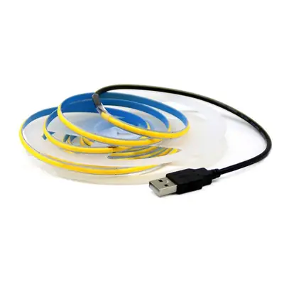 Cob Light Strip 5V Flexible Soft Light Strip 5mm Wide Low Voltage USB Interface Led Light Strip Self-Adhesive Portable Bathroom Light Strip
