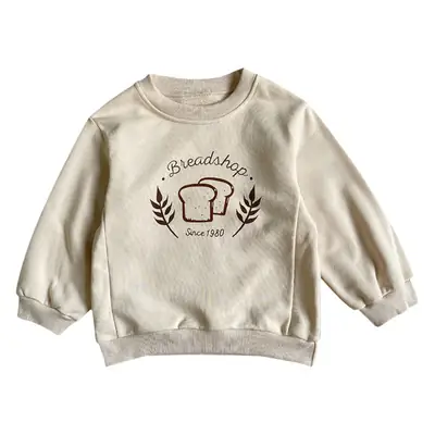 2026 Kids Cotton Sweatshirt with Bread Print