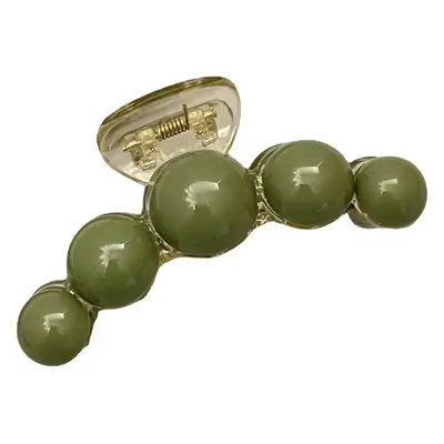 Green Beaded Hair Catch Clip for Women